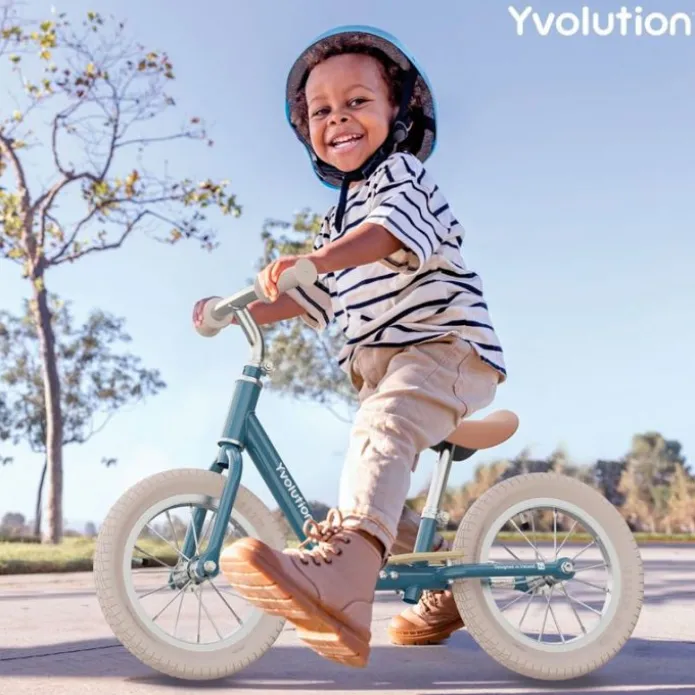 Bicicleta de equilibrio sin pedales Yvelo Classic azul - Yvolution