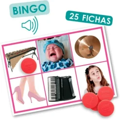 Bingo: sonidos de acciones e instrumentos musicales - Akros