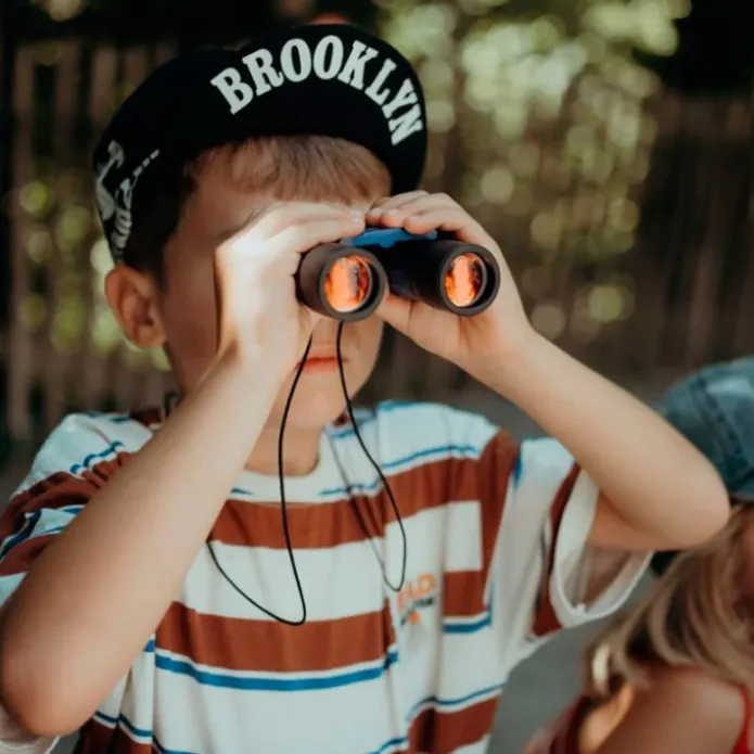 Binoculares con brújula y bolsa de transporte Kidybinoculars verdes - Kidywolf