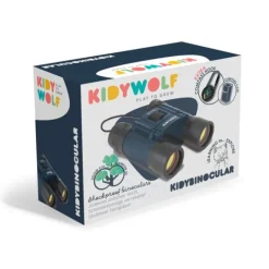 Binoculares con brújula y bolsa de transporte Kidybinoculars azules - Kidywolf