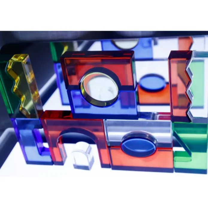 Bloques acrílicos de colores translúcidos (25) - TickiT