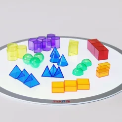 Bloques de colores translúcidos formas geométricas (36) - TickiT