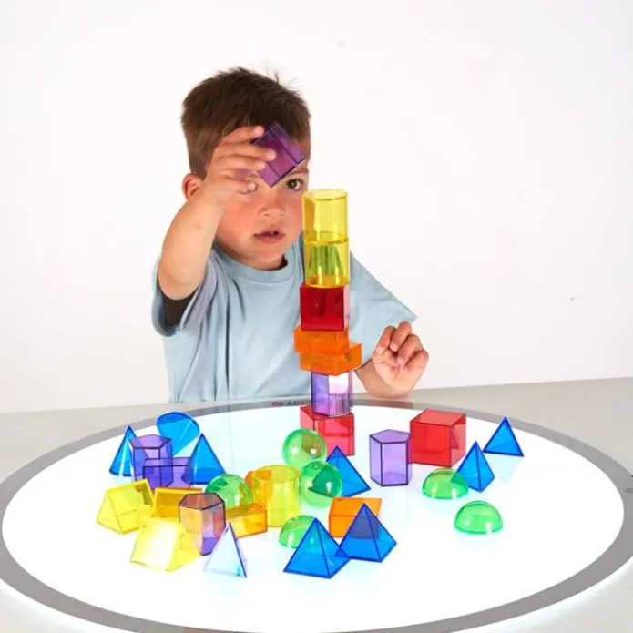 Bloques de colores translúcidos formas geométricas (36) - TickiT