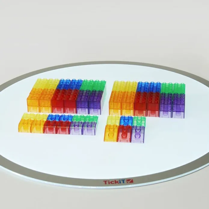 Bloques de colores translúcidos (90) - TickiT