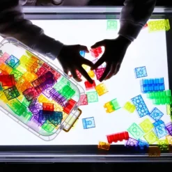 Bloques de colores translúcidos (90) - TickiT