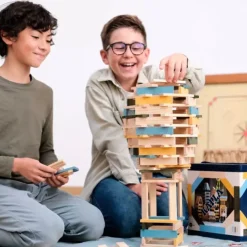 Bloques de construcción de madera natural y de colores (120) - KAPLA