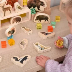 Bloques de madera Animales del bosque (15) - TickiT