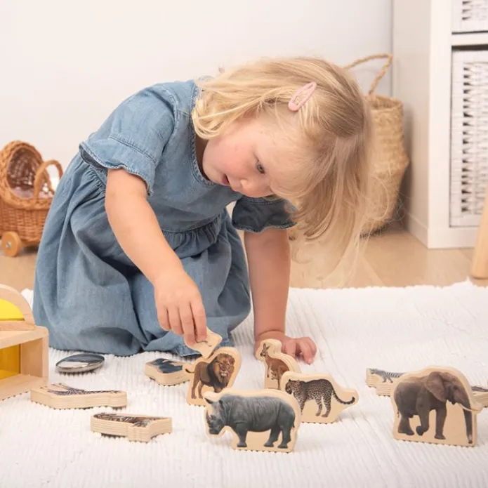 Bloques de madera Animales salvajes (15) - TickiT