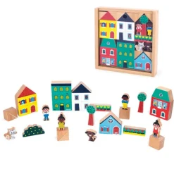 Bloques de madera Ciudad Cross Roads (36) - Janod