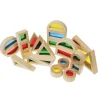 Bloques de madera de colores acrílicos (24) - TickiT