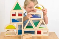 Bloques de madera de colores sensoriales (16) - TickiT