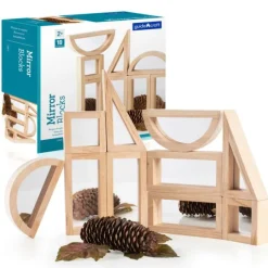 Bloques de madera espejos (10) - Guidecraft