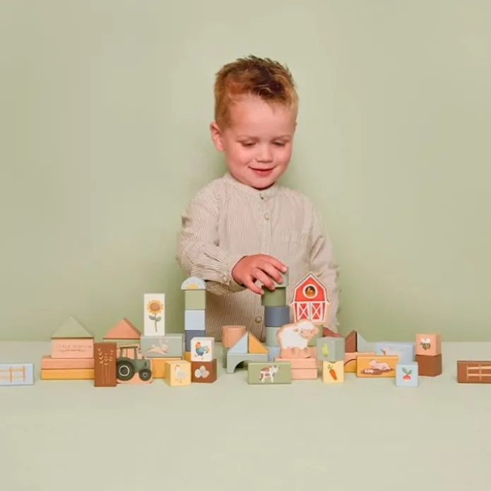 Bloques de madera Granja (50) - Little Dutch