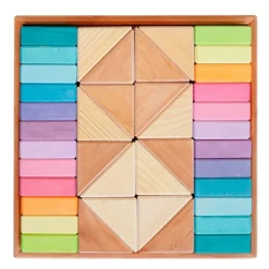 Bloques de madera Pastel Duo (40) - Grimm's