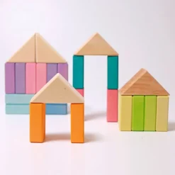 Bloques de madera Pastel Duo (40) - Grimm's