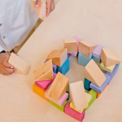 Bloques de madera Pastel Duo (40) - Grimm's