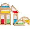 Bloques de madera sensoriales agua brillante (8) - Guidecraft