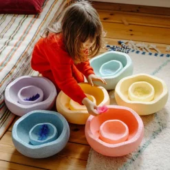 Bloques de movimiento Original Mini Rainbow Pastel (6) - Stapelstein
