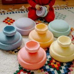 Bloques de movimiento Original Mini Rainbow Pastel (6) - Stapelstein