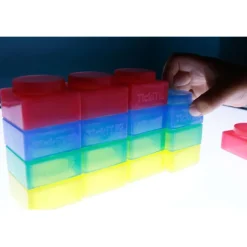 Bloques de silicona de colores translúcidos (24) - TickiT