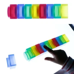 Bloques de silicona de colores translúcidos (24) - TickiT
