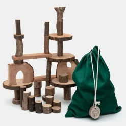 Bloques ecológicos de madera Ecoblocks con corteza (36) - Magic Wood