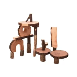 Bloques ecológicos de madera Ecoblocks con corteza (22) - Magic Wood