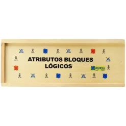 Bloques lógicos de madera para clasificar (20) - Andreu Toys
