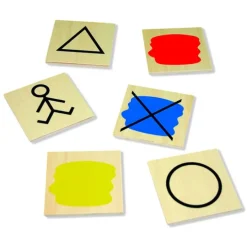 Bloques lógicos de madera para clasificar (20) - Andreu Toys