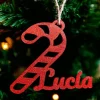 Bola para árbol de Navidad personalizada - Bastón de caramelo