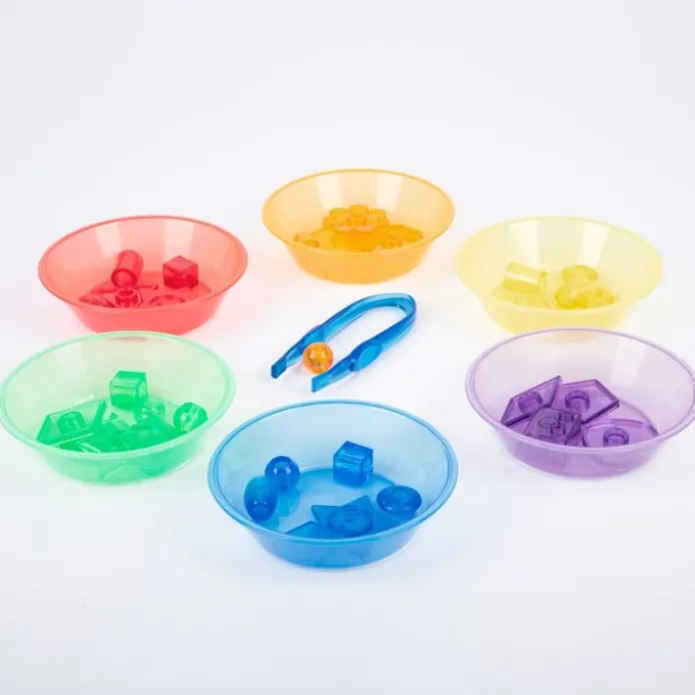Boles de colores translúcidos para clasificar (6) - TickiT