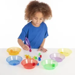 Boles de colores translúcidos para clasificar (6) - TickiT