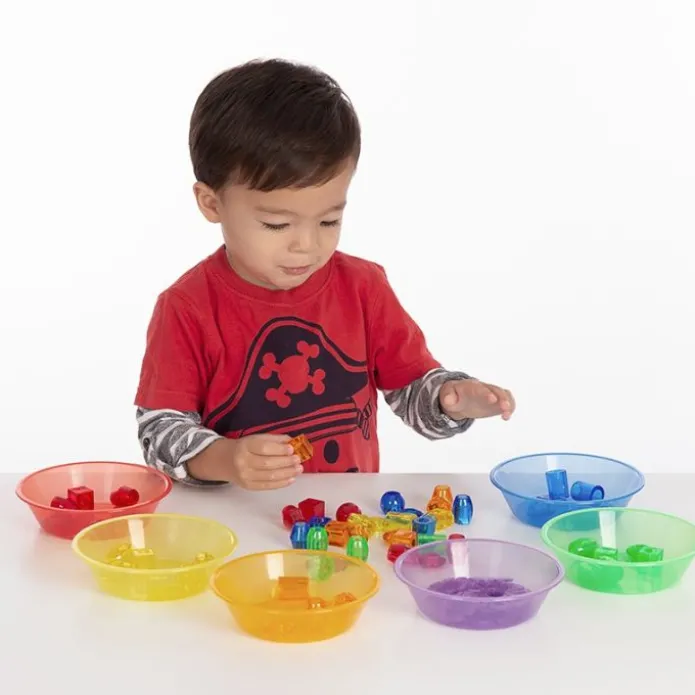Boles de colores translúcidos para clasificar (6) - TickiT