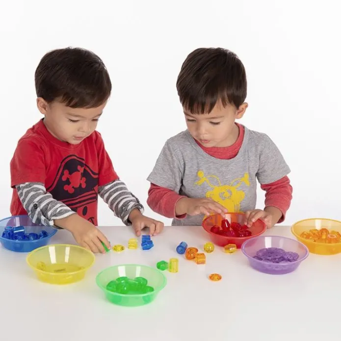 Boles de colores translúcidos para clasificar (6) - TickiT