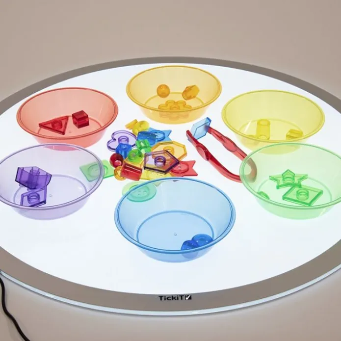 Boles de colores translúcidos para clasificar (6) - TickiT