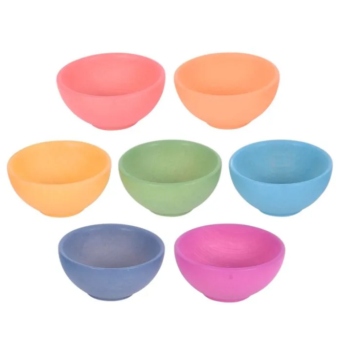 Boles de madera de colores 9 cm (7) - TickiT
