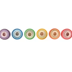 Boles de madera nido apilables de colores (24) - Grapat