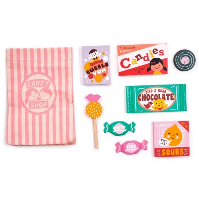 Bolsa con 8 chucherías de madera - Mentari