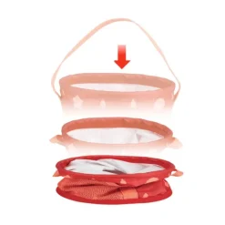 Bolsa de playa con cubo plegable, pala y molde - Hape