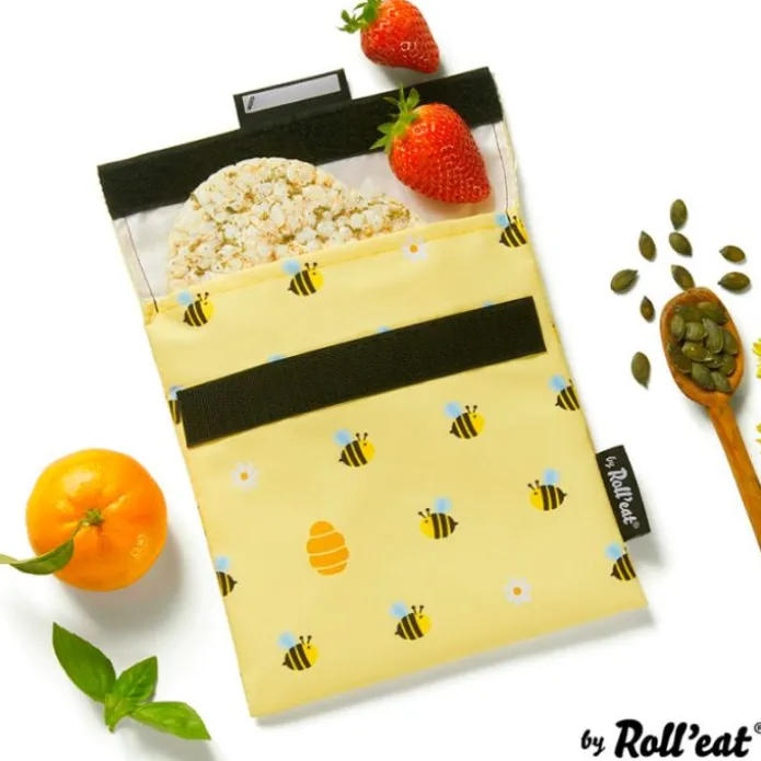 Bolsa reutilizable de tela Bee Snack'n'Go Animals - Roll'eat