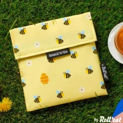 Bolsa reutilizable de tela Bee Snack'n'Go Animals - Roll'eat