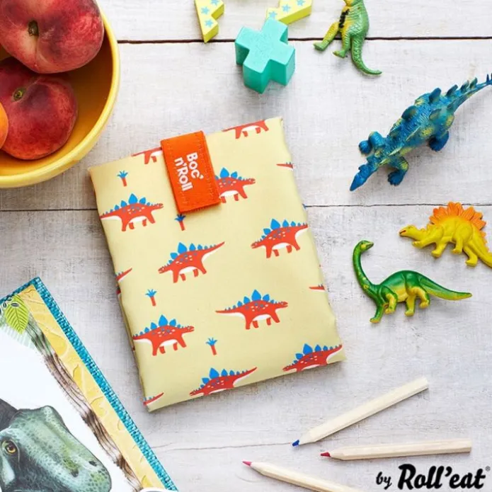 Bolsa reutilizable de tela Dino Snack'n'Go Animals - Roll'eat