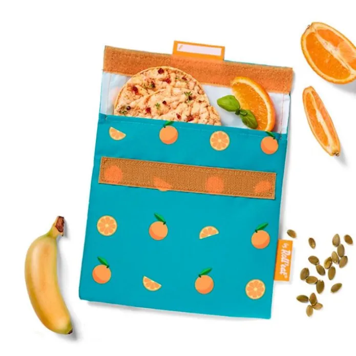 Bolsa reutilizable de tela Orange Snack'n'Go Fruits - Roll'eat