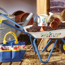 Bolso para jardín hortalizas con regadera, pala, rastrillo y espátula - Vilac