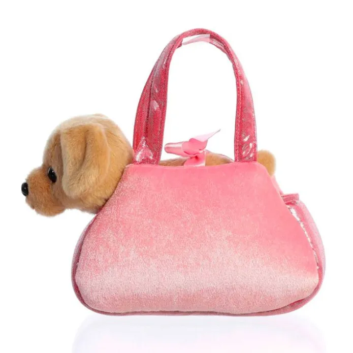 Bolso rosa con peluche perro Labrador - Fancy Pals