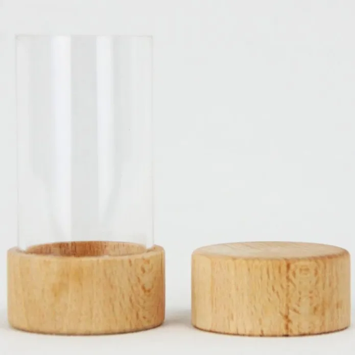 Bote de metacrilato con tapa de madera - Enrosca