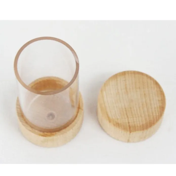 Bote de metacrilato con tapa de madera - Enrosca