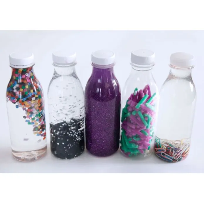Botella de plástico transparente con tapón 200 ml