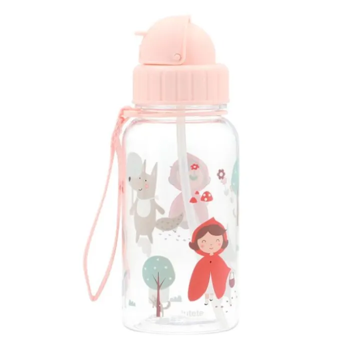 Botella de tritán con pajita Caperucita Little Red 500 ml - Tutete
