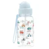 Botella de tritán con pajita Vehículos City Cars 500 ml - Tutete